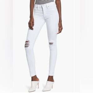 Hudson Jeans - Nico Midrise Super Skinny Ankle, White, Size 26